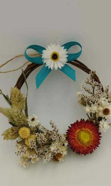 Coronita cu flori uscate usa semi 15cm V1