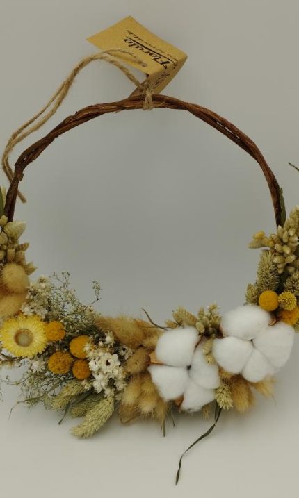 Coronita cu flori uscate usa semi 25cm v2