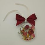 Glob de sticla cu flori uscate diametrul 8cm V10
