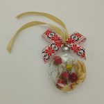 Glob de sticla cu flori uscate diametrul 8cm V11