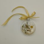 Glob de sticla cu flori uscate diametrul 8cm V02