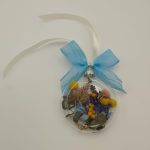 Glob de sticla cu flori uscate diametrul 8cm V21