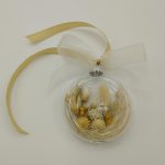 Glob de sticla cu flori uscate diametrul 8cm V03