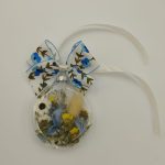 Glob de sticla cu flori uscate diametrul 8cm V31