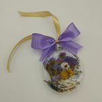 Glob de sticla cu flori uscate diametrul 8cm V06